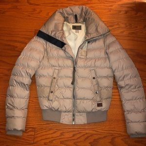 G Star Raw Grey Metallic Puffer Jacket Short XS